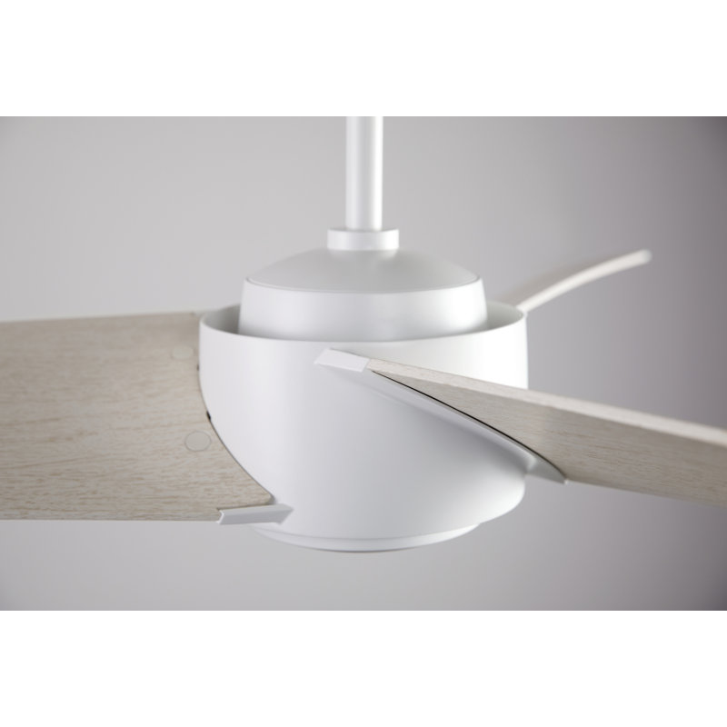 Ambit Downrod Ceiling Fan, Matte White, Handheld Remote Control, Whitewash