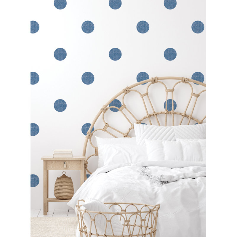 Adhésif décoratif pois texturés, Bleu marine