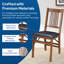 Chaise pliante Stakmore True Mission, structure en bois fruitier avec vinyle noir-37836779