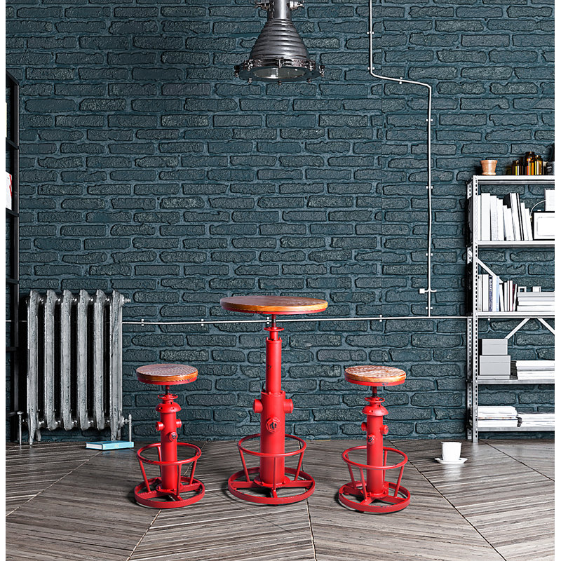 Table de salle à manger à hauteur de comptoir 23,62 po, Rouge