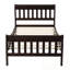 Lit plateforme simple en bois avec tête et pied de lit-288573045