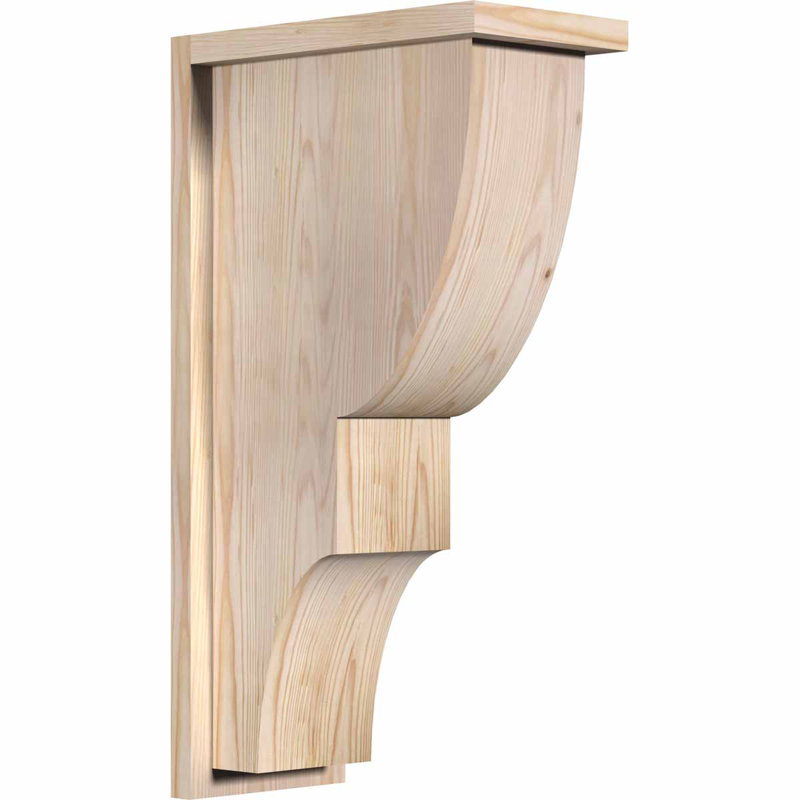 Corbeau Ridgewood avec contre-plaque, H 26 po x l 7,5 po x P 14 po, Sapin de Douglas, Lisse