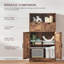 Armoire de rangement avec 2 tiroirs et tablettes réglables, armoire, armoire de plancher pour le salon, bureau personnel, brun rustique
