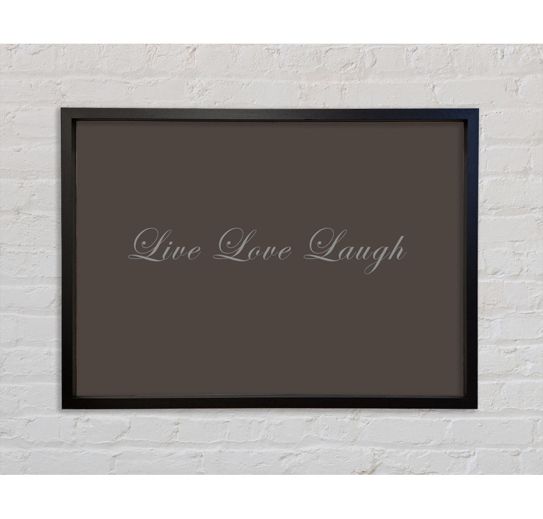 Liebe Zitat Live Love Laugh 2 - Einzelner Bilderrahmen Typografie auf Leinwand