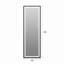 Miroir pleine longueur à DEL à intensité variable, cadre noir, 65 po H × 21 po L, utilisable en mode autoportant, appuyé ou fixé au mur