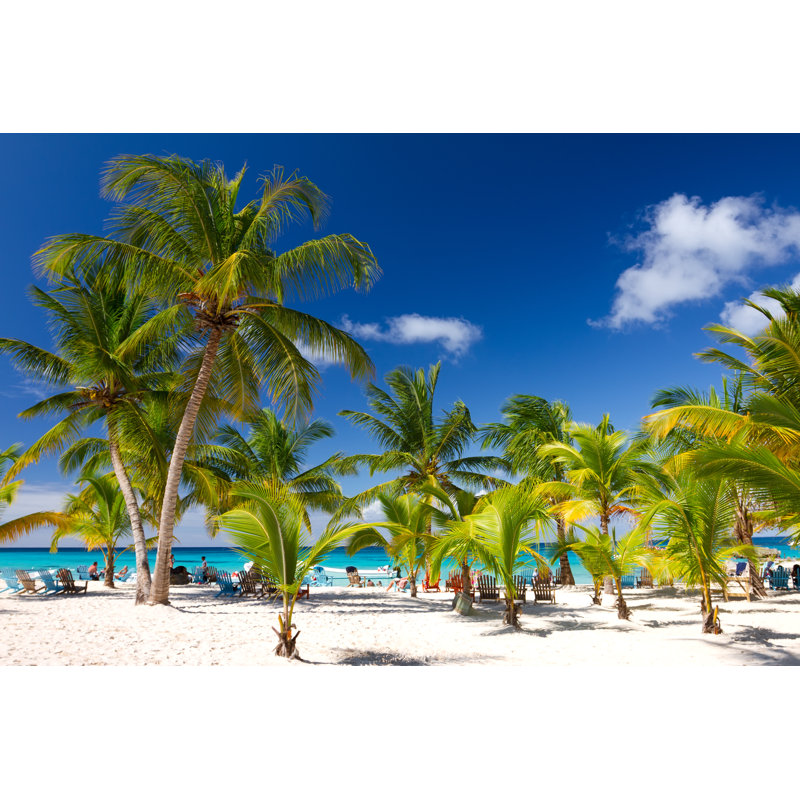 Tropical Beach - Wrapped Canvas Print, 30cm H x 46cm W x 3.8cm D