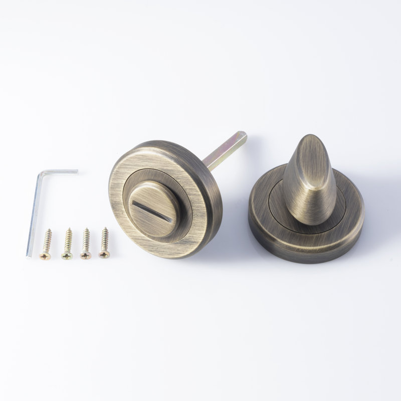 Serozzetta Turn and Release 2 Piece Rose Set, Antique Brass