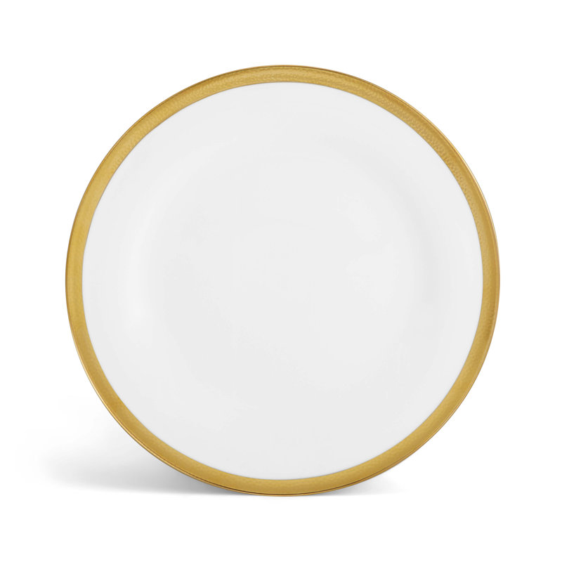 Smith Handmade Porcelain Dinner Plate, Gold