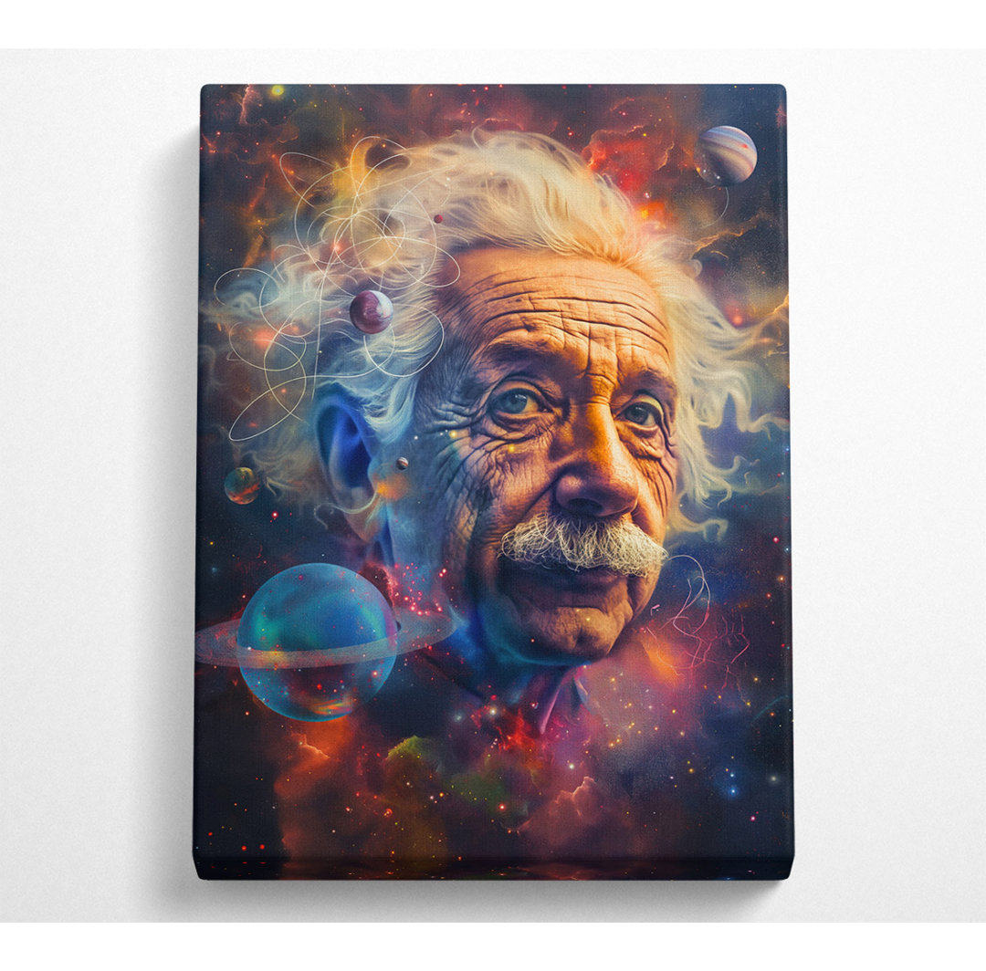 Albert Einstein Planets - No Frame Kunstdrucke auf Leinwand