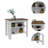 Sierra 7-Shelf 4-Door 2-Piece Kitchen Set, Upper Wall Cabinet And Kitchen Island White-1099133441