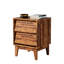 2 tables de chevet rétro, style moderne Mid-Century, avec pieds en bois massif, chambre à coucher brune, 2 tables de chevet de style rétro, fabrication, poignées de tiroir cachées, pièce décorative