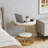 Bedside Table, End Table, Round Side Table With Shelf