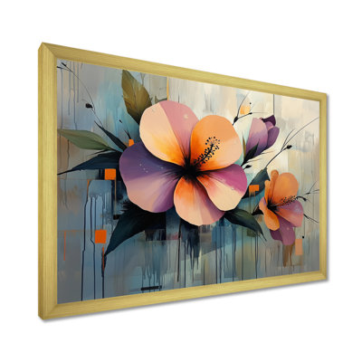 «Morning Dew Of Geometric Hibiscus II - Hibiscus», reproduction sur toile