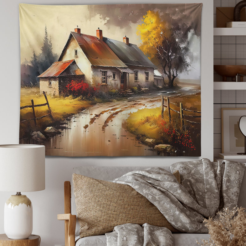 - Tapisserie murale paysage, H 50 po x l 60 po