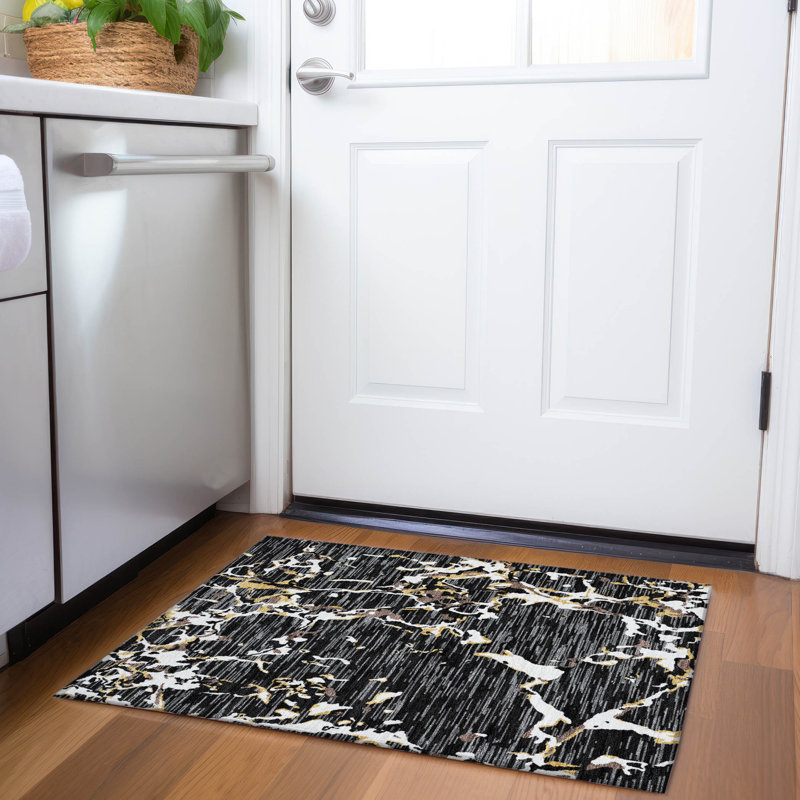 Tapis rayé de qualité supérieure lavable à la machine Cortes AMF1046, Rectangle 1 pi 8 po x 2 pi 6 po