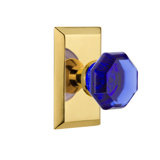 Studio Plate with Waldorf Cobalt Door Knob