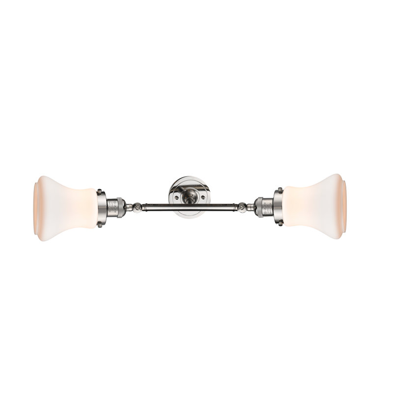 Edda 2 - Light Dimmable Vanity Light, Polished Nickel, Matte White, Bulb Not Included
