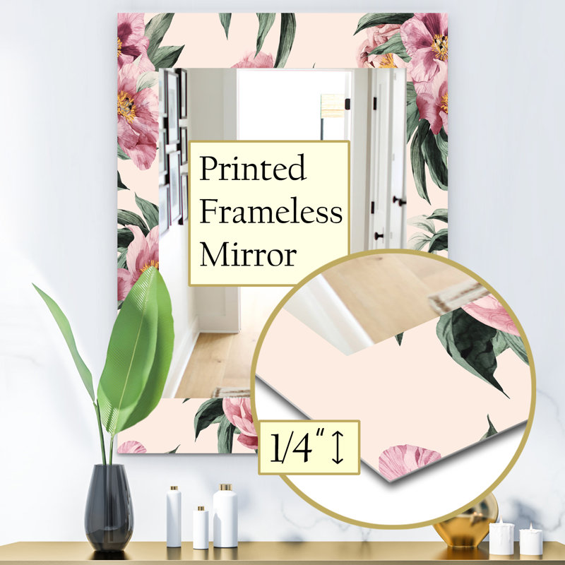 Miroir de salle de bain/meuble-lavabo fleur 40, H 39,4 po x l 29,5 po