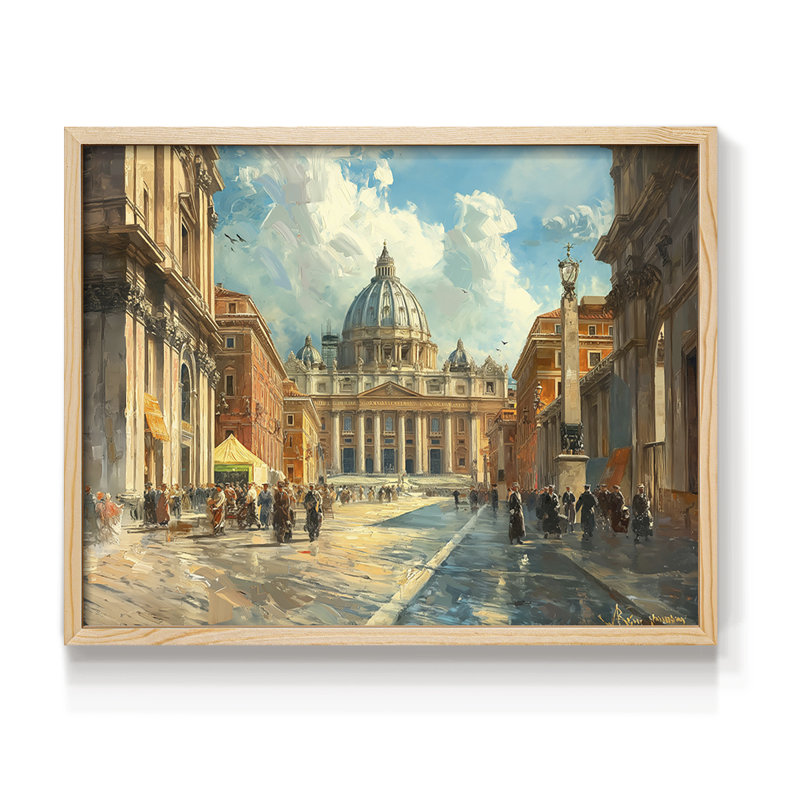 Paysage - CLxxviii - Reproduction encadrée - Restickable, H 8 po x l 10 po, Naturel