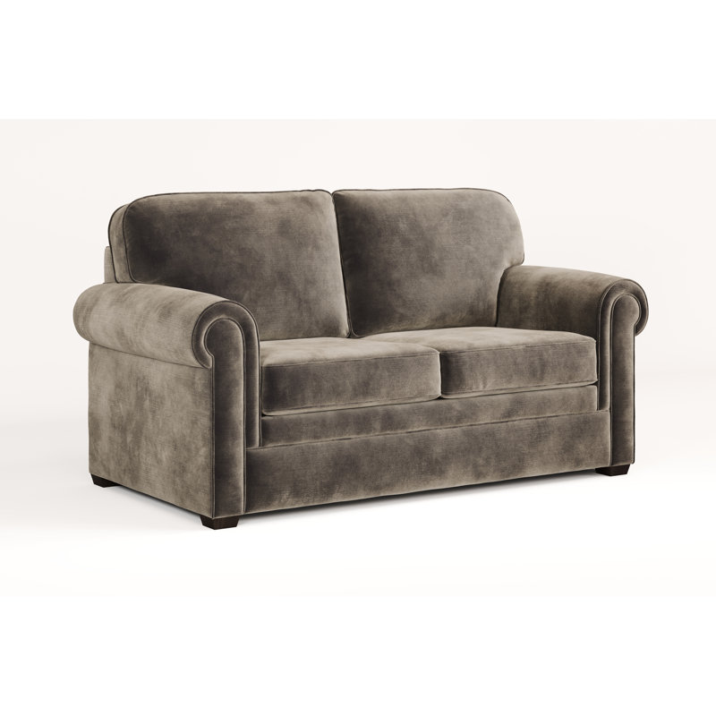 Jay-Be Heritage Sofa Bed with E-Pocket Mattress - Two Seater - Luxe Velvet, Mink