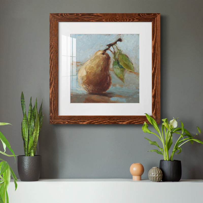 Impressionist Fruit Study II - reproduction encadrée de qualité supérieure - prête à être accrochée, Papier encadré érable