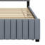 Lit plateforme double en velours avec lit gigogne-108745673