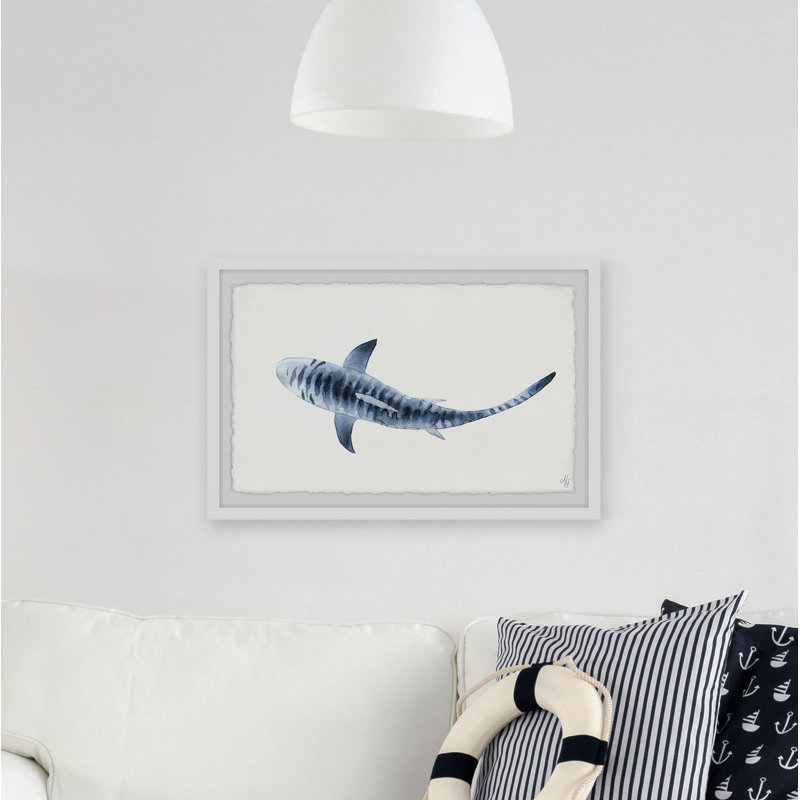 «Citlali Striped Shark», reproduction encadrée, H 16 po x l 24 po x P 1,5 po
