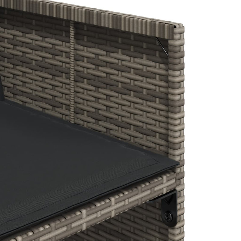  Ensemble de 14 chaises de patio, Gris, Gris foncé
