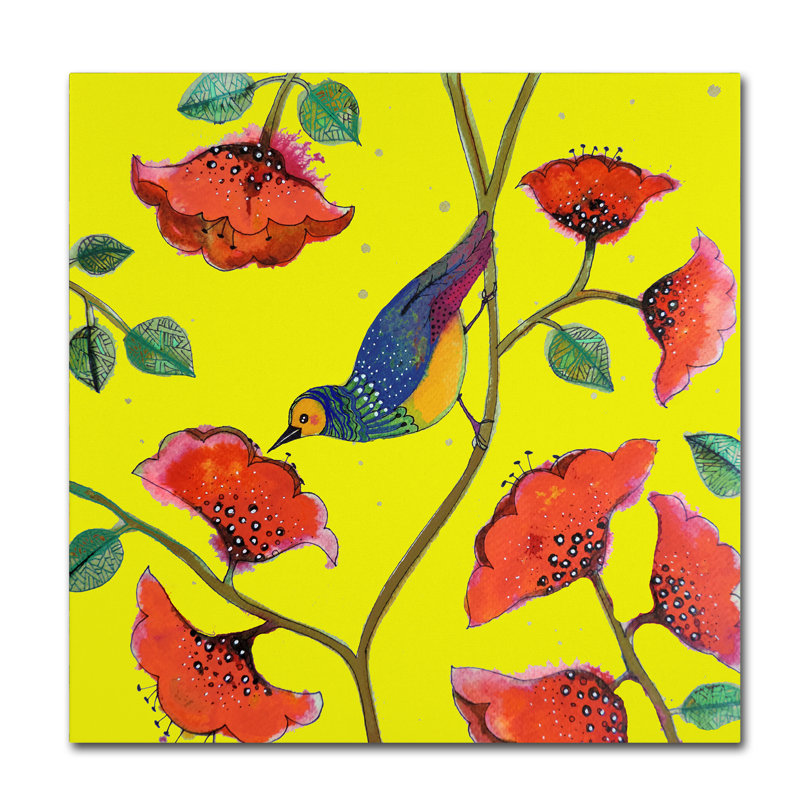 Breagh 'Bohobird' Print on Wrapped Canvas, 35" H x 35" W