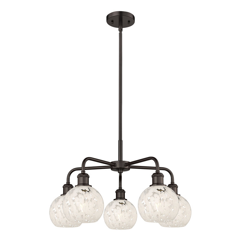 Bellagrace 5 - Light Dimmable Globe Chandelier, 13.5" H x 24" W x 24" D, Oil Rubbed Bronze