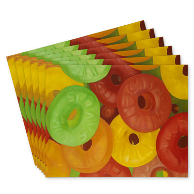 Colorful Jujubes Polyester Boltwood (Set of 6) - Home Decor