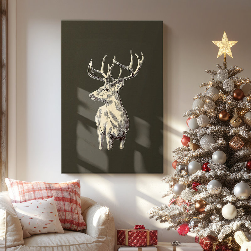 Toile tendue avec châssis en lin doux Carol of Pines, H 18 po x l 12 po