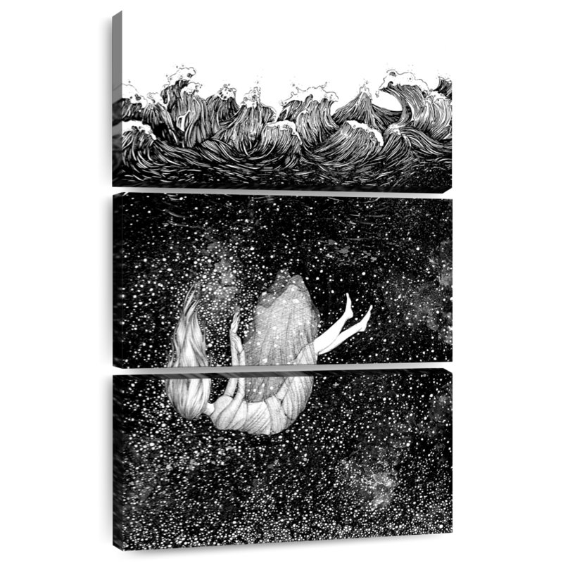 Kelan les étoiles sous les vagues, H 74 po x l 48 po