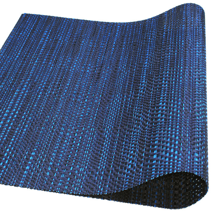 Salena Vinyl Rectangle Placemat, Navy