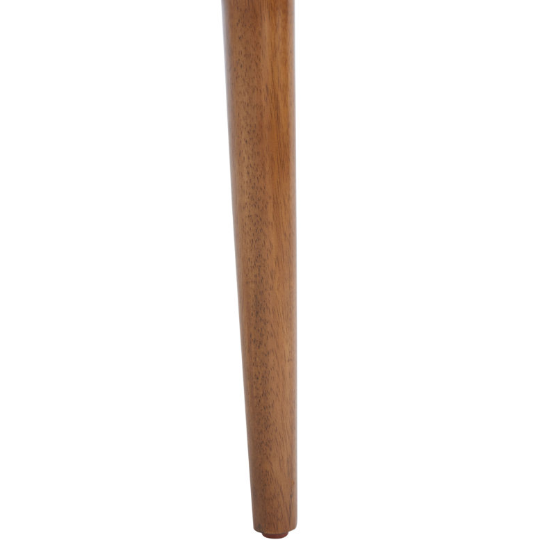 Chaise d'appoint rembourrée Jakob, Noyer, Blanc