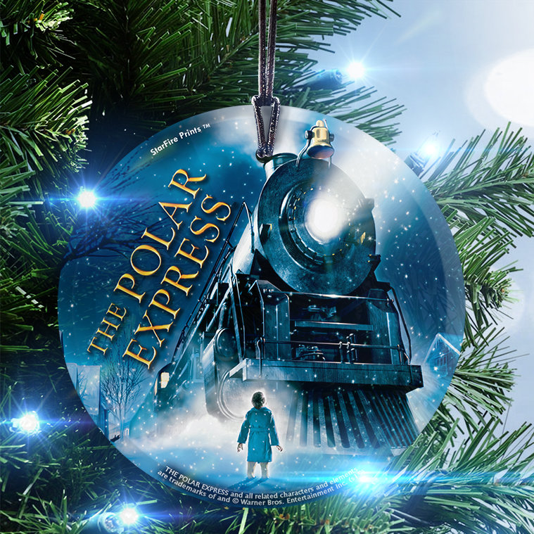Polar Express (Train) Hanging Glass Print