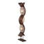 Lampe sur pied en bois de bambou brun Belltown avec abat-jour crème