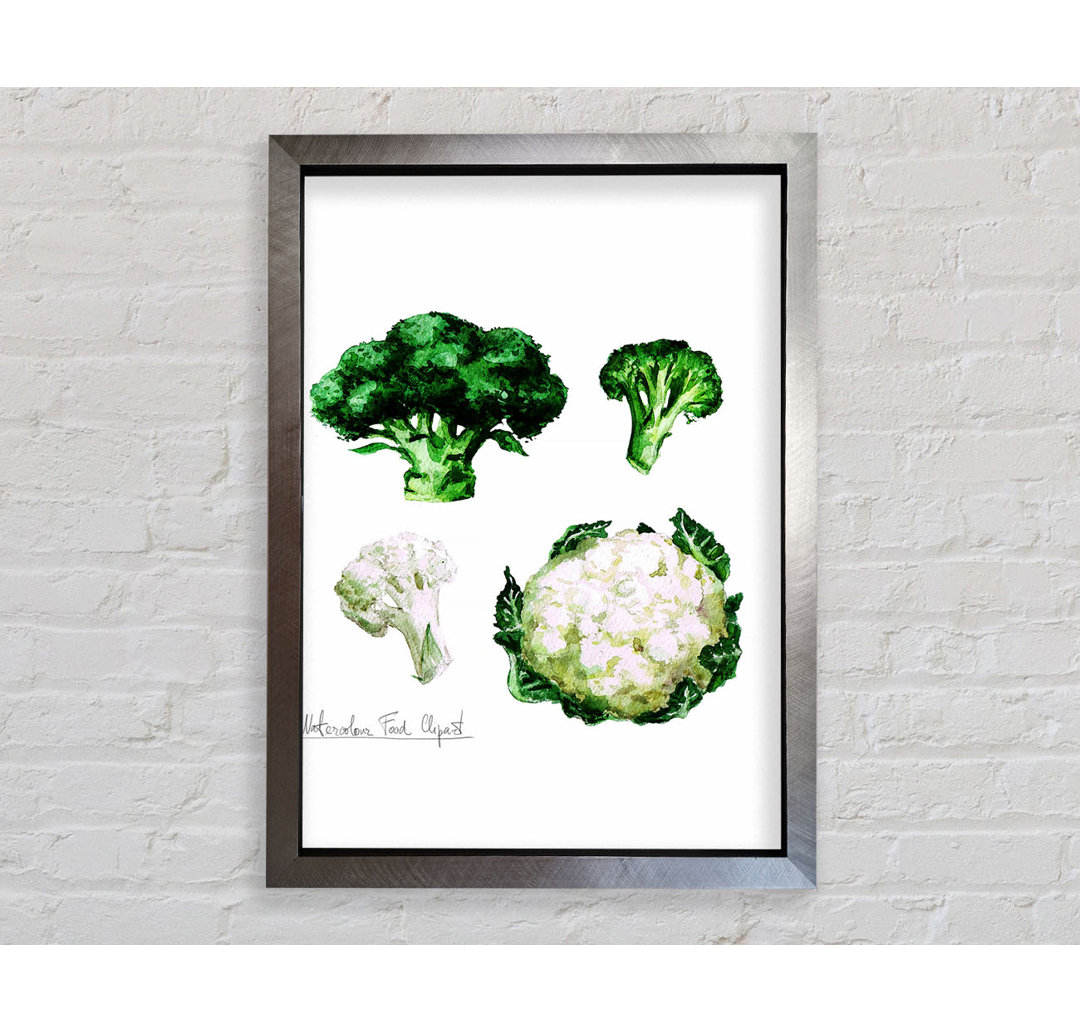 Gerahmter Kunstdruck Cauliflower And Broccoli