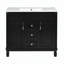 Meuble-lavabo moderne 36 po avec lavabo supérieur-112430089