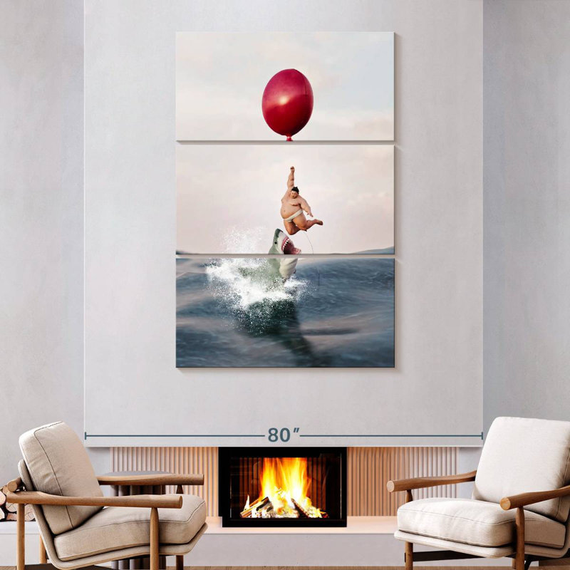 Sireci Sumo Shark Escape, 74" H x 48" W