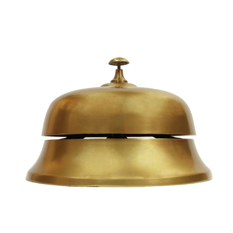 Cloche de bureau énorme en laiton massif pour comptoir de service Avent