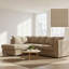 Jumbo Cord Upholstered Corner Sofa Small Back Cushion with Foot Stool -124794772-115617614