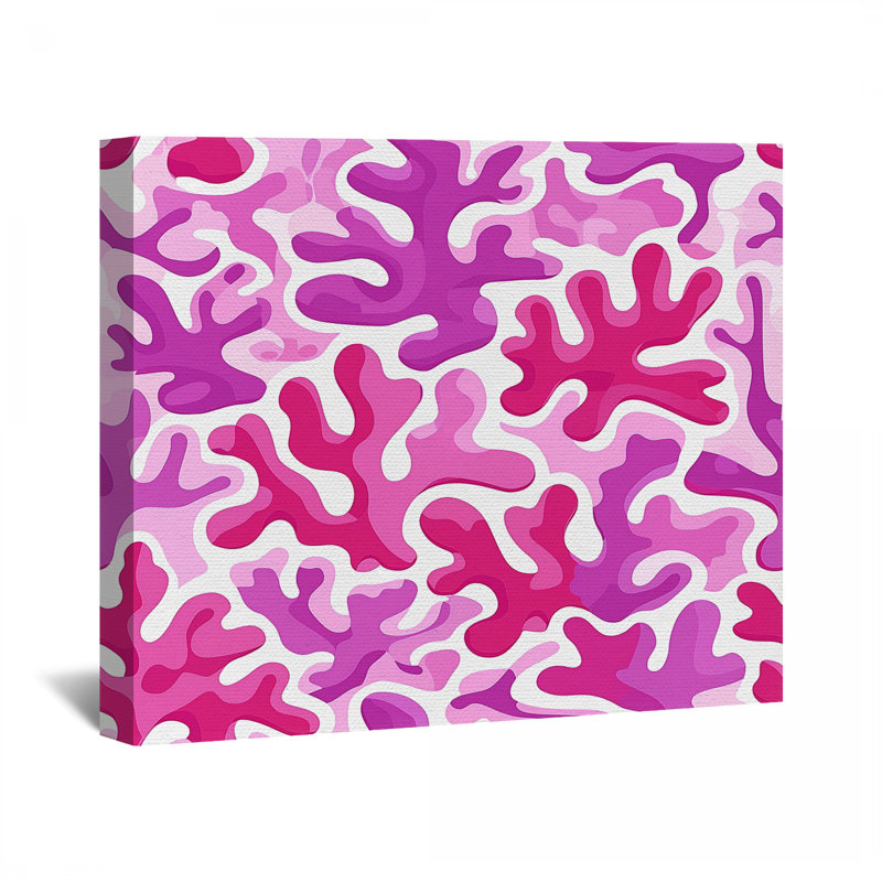 Toile corail enveloppée - décoration murale nautique, H 32 po x l 32 po