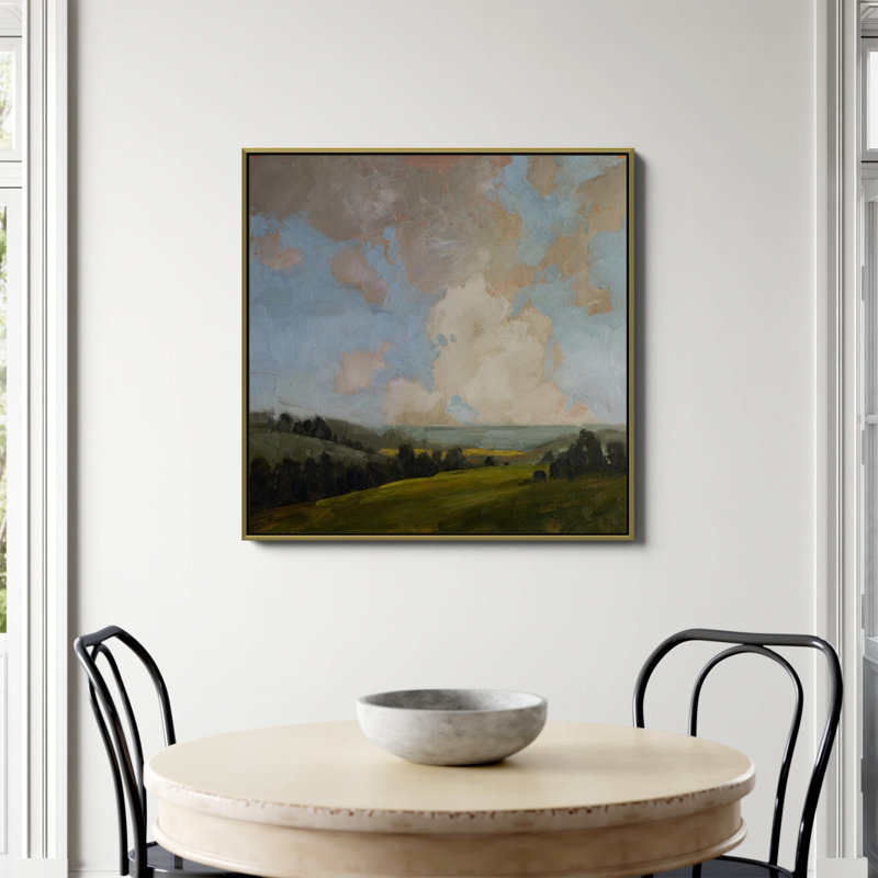Impression de paysage français par Miss Mustard Seed, Non, H 36 po x l 36 po, Toile avec cadre flottant or