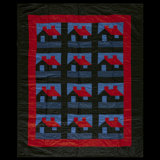 Antique Quilt America Blue 1920s Rug