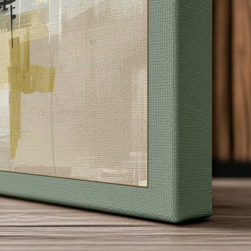 Urban Forms in Grey Minimalist - Wrapped Canvas, 18x12 - 45.7 x 30.5 cm, Sage Border