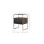 45cm W Iron Bedside Table