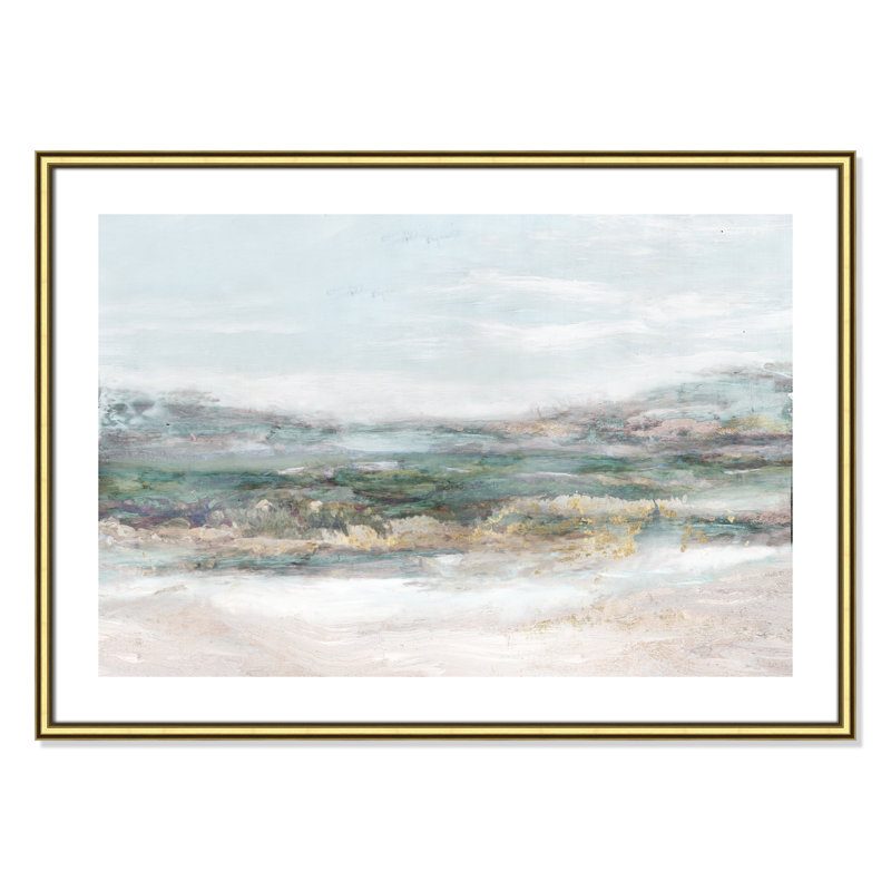 Lori Dazzling by Matina Theodosiou - Painting Print on Canvas, Gold Framed Paper, White, 25.5" H x 35.5" W x 0.875" D