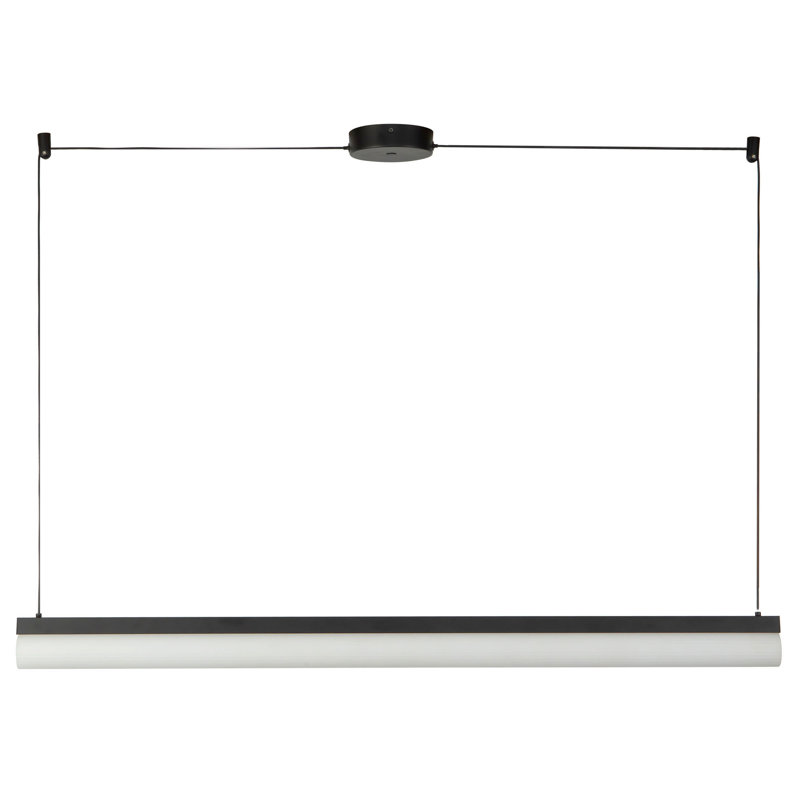 Nio 45-in Black dimmable LED Linear Pendant, Matte Black