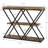 3-Tier Console Table, Wood and Metal Construction, Narrow Design with Open Storage Shelves, Industrial Style for Entryway, Hallway, Living Room or Behind Sofa-1113792952